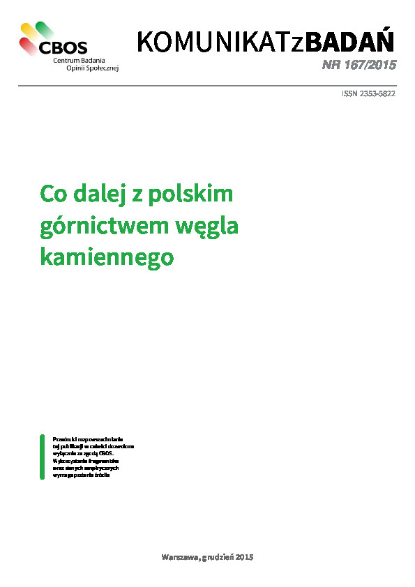 Okładka komunikatu Nr 167/2015